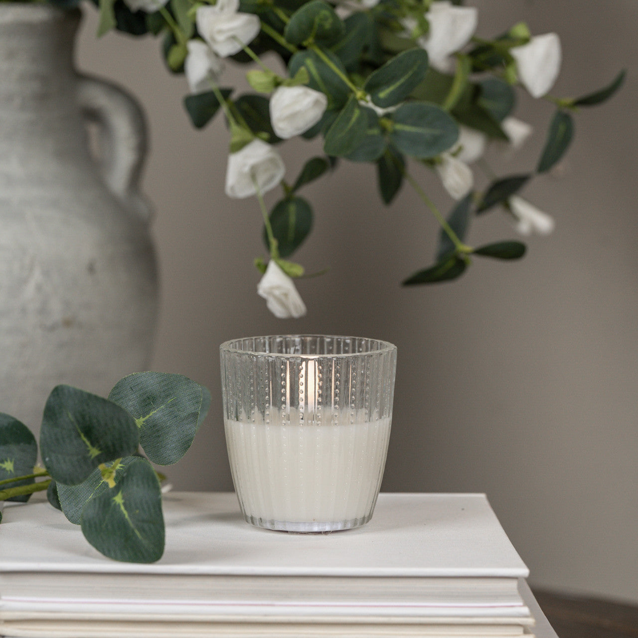 Beaded Glass Candle | Battery Operated