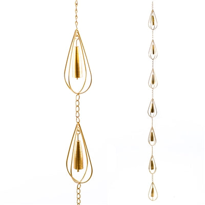 Teardrop Bells Rain Chain | Metal