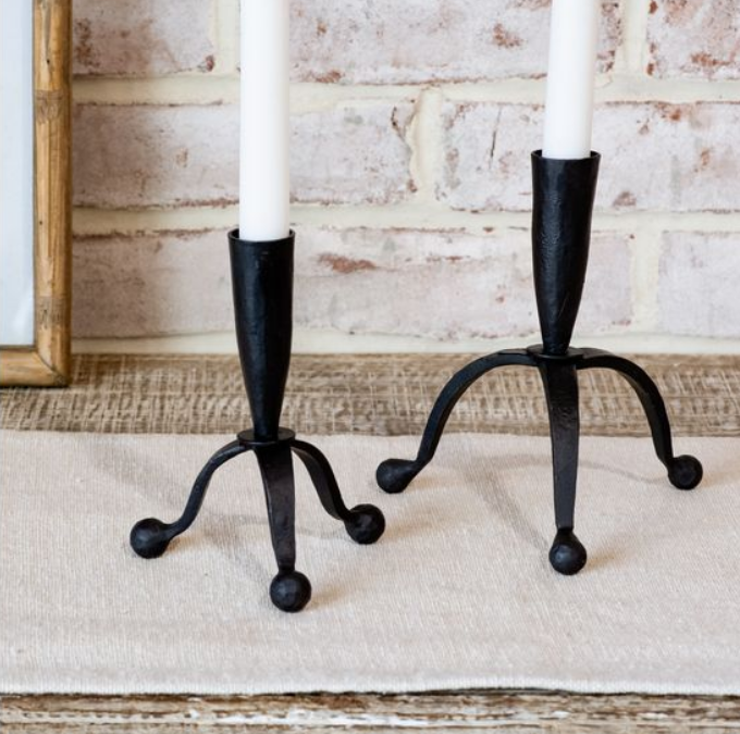 Iron Candle Holder | Black