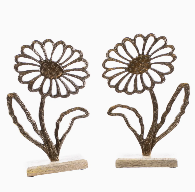 Flower Sitter | Metal & Wood