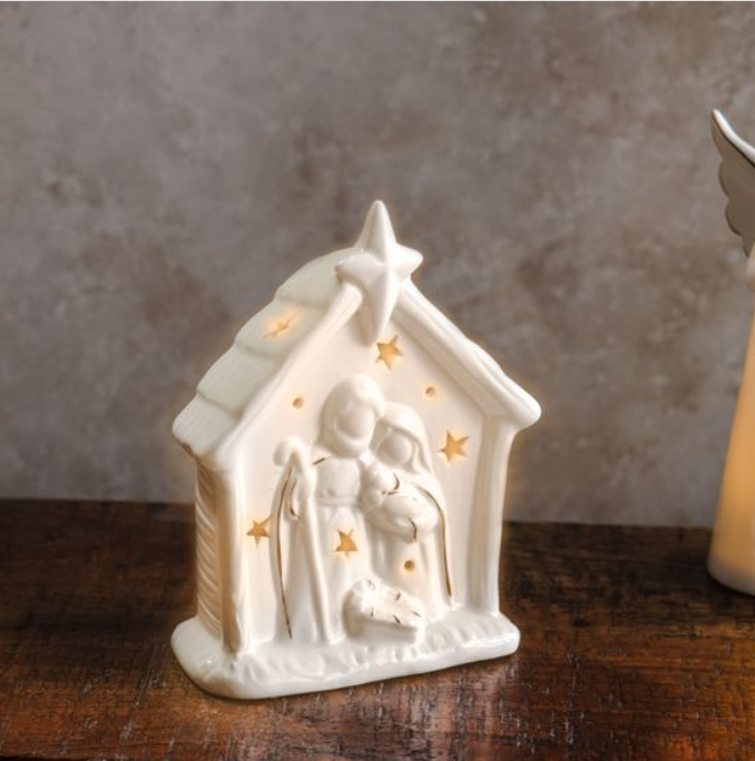 Holy Family Nativity Scene | Lighted | Battery Operated