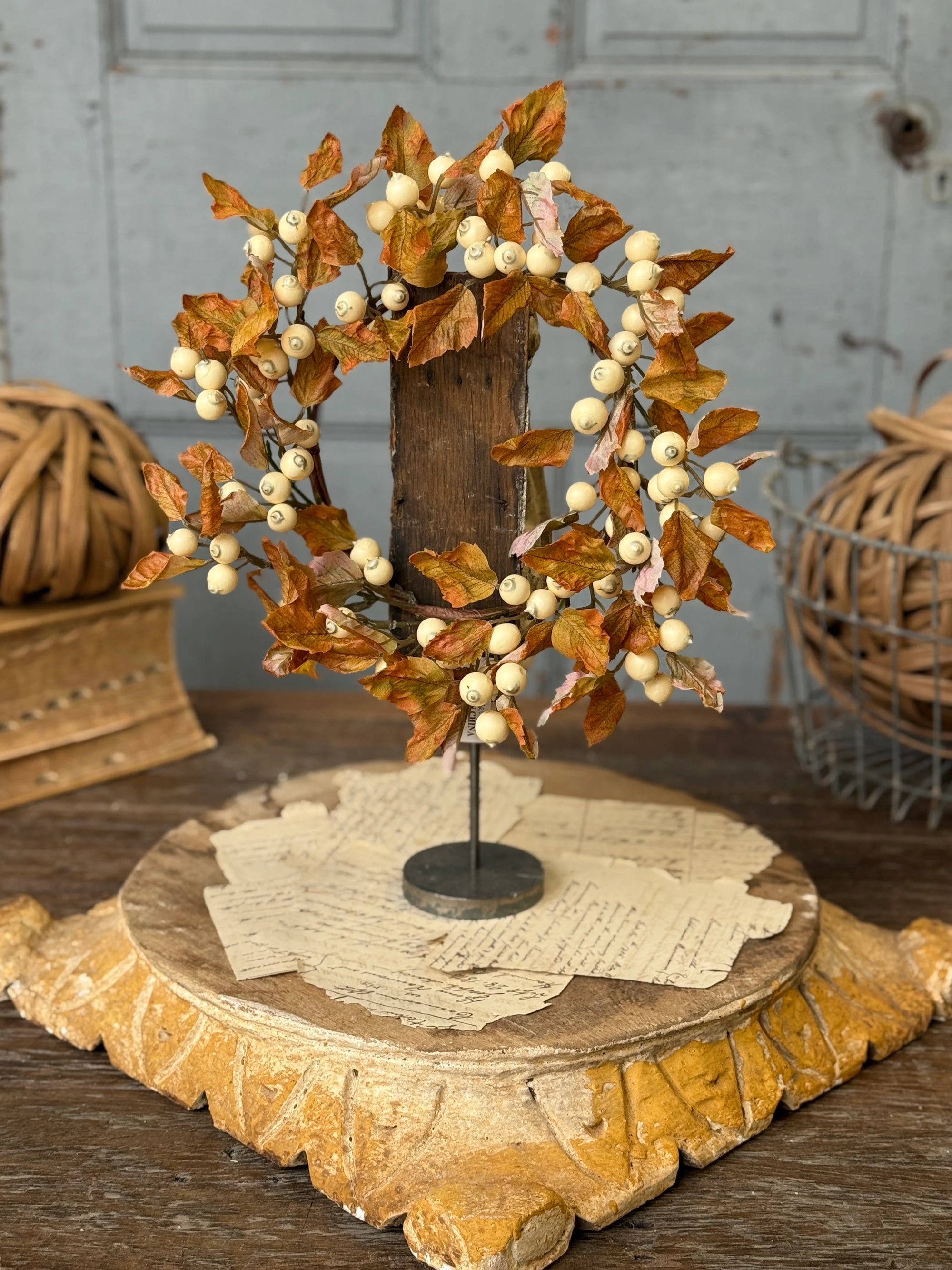 Lodenberry Leaves Candle Ring | 9”
