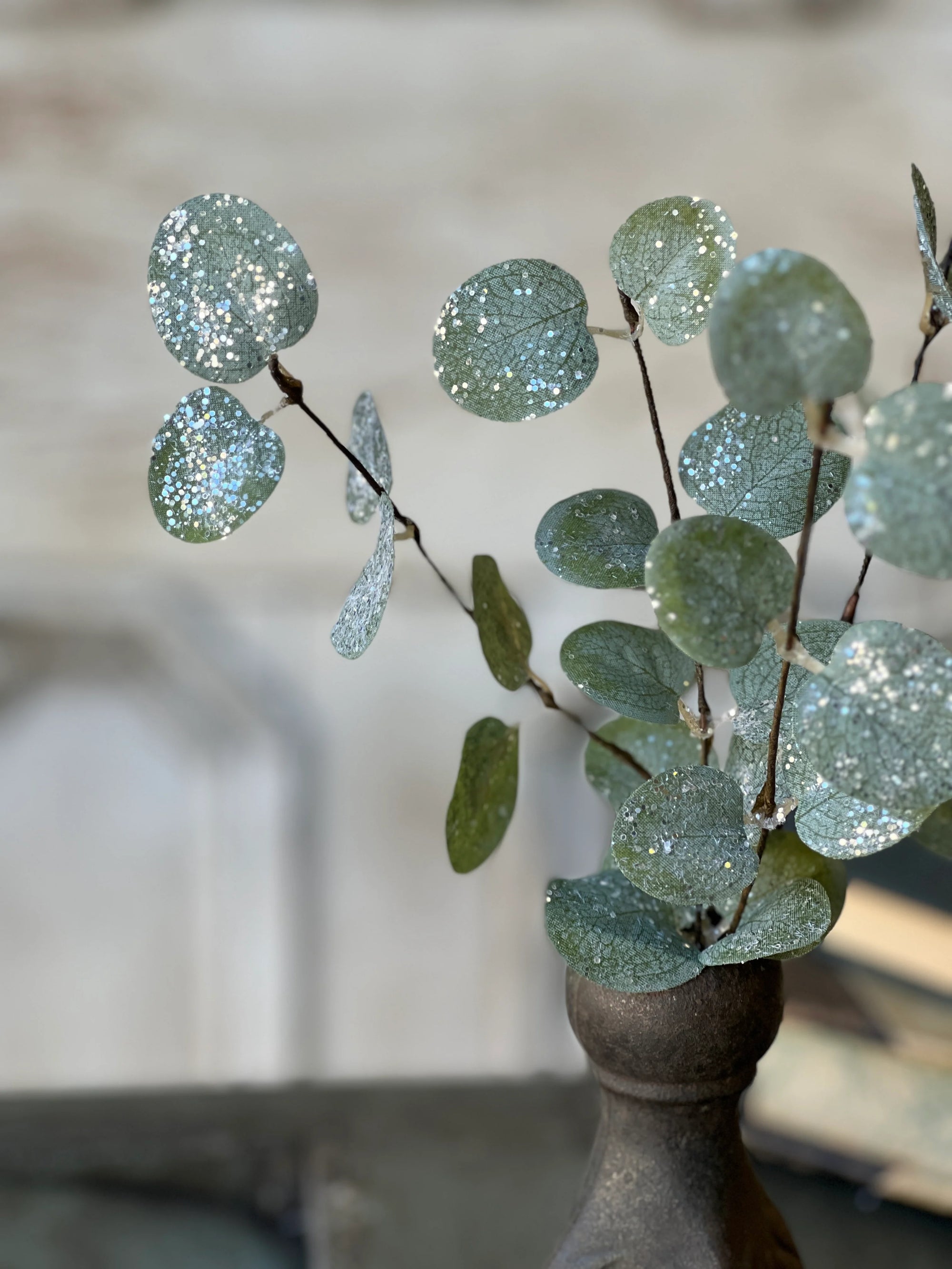 Iced Eucalyptus Spray | Shorter | 12"