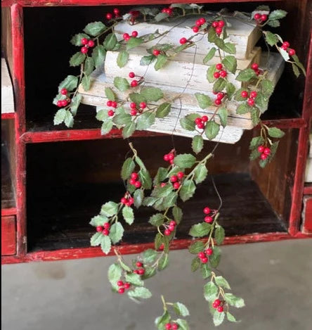 Holly Hanging Berry Vine | 40"
