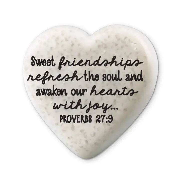 Friendships | Scripture Stone Heart