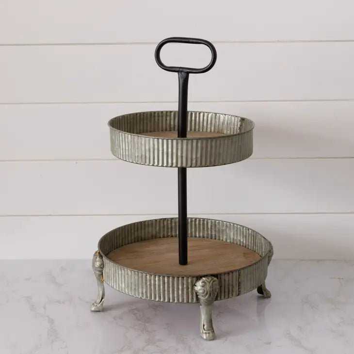 Two Tiered Pedestal | Metal