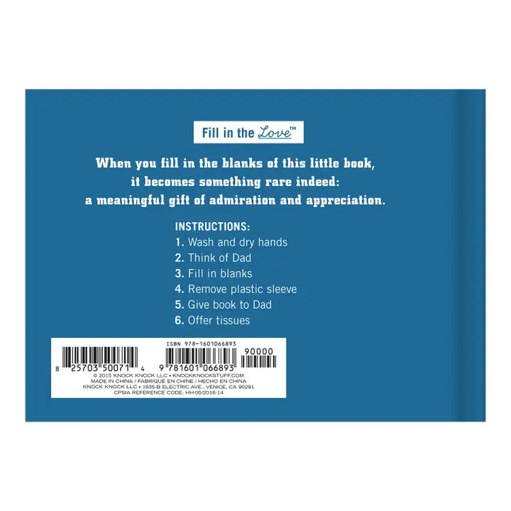 What I Love About Dad | Fill in the Love® Book