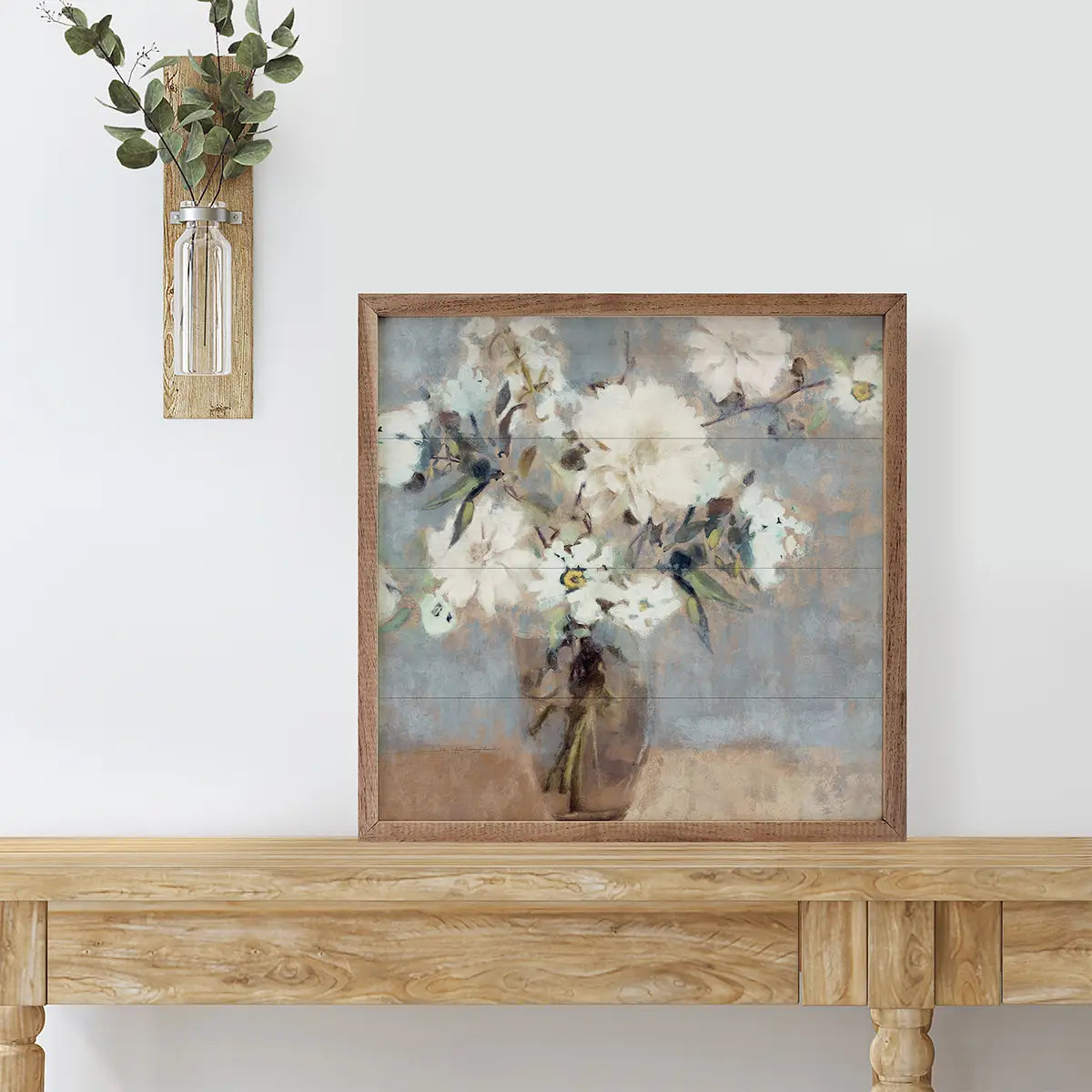 Soft Blue & Cream Florals | Wall Art