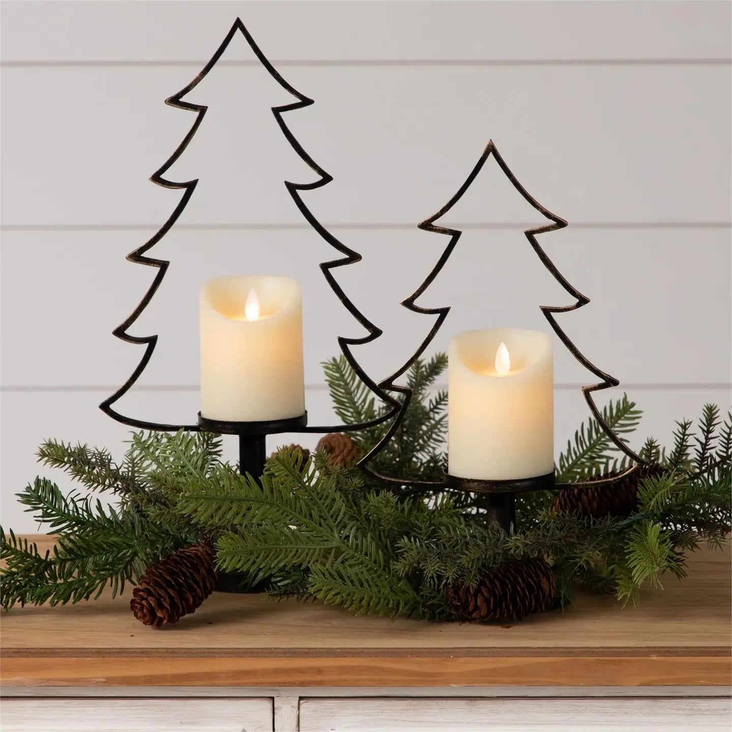 Christmas Tree Candle Holder | Black Finish