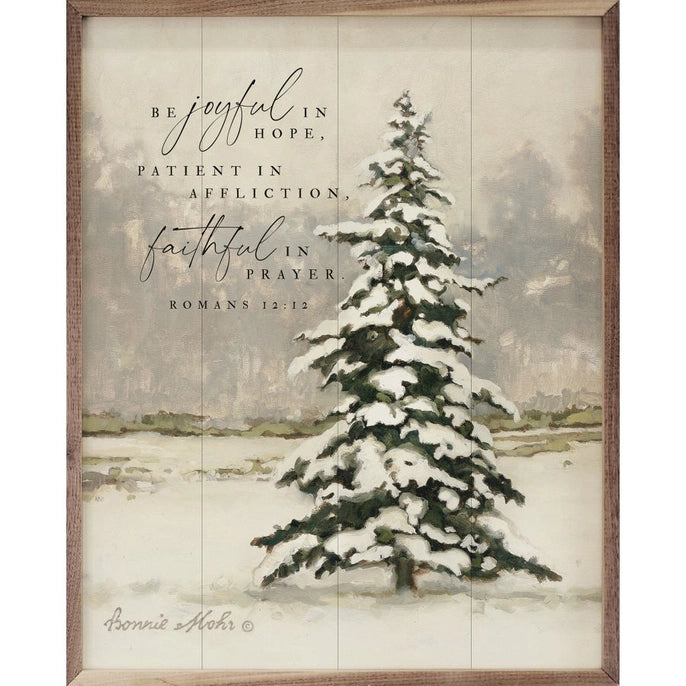 Be Joyful in Hope Winter Tree | Wall Art