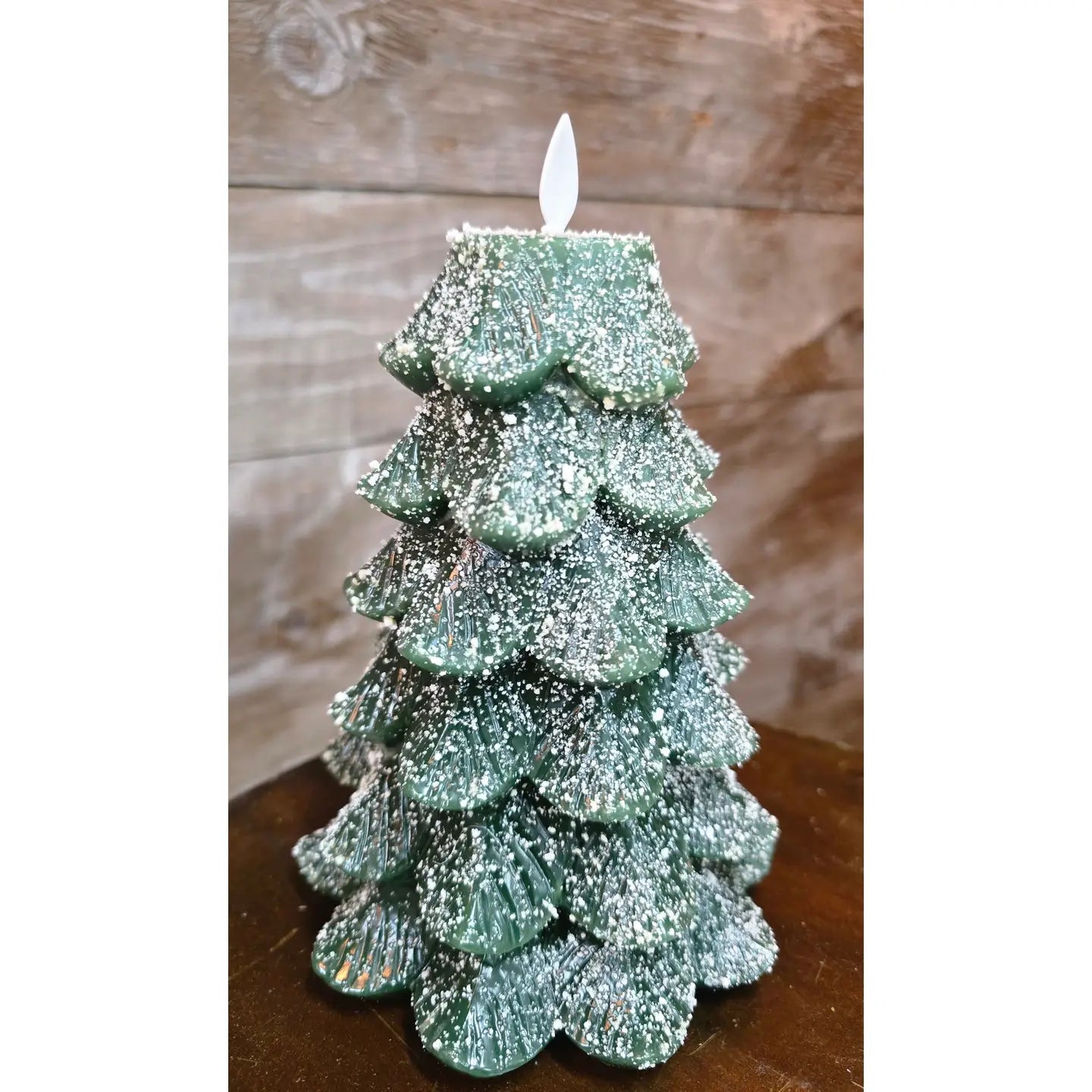 Frosted Tree Candle | Flicker Flame | Battery Operated