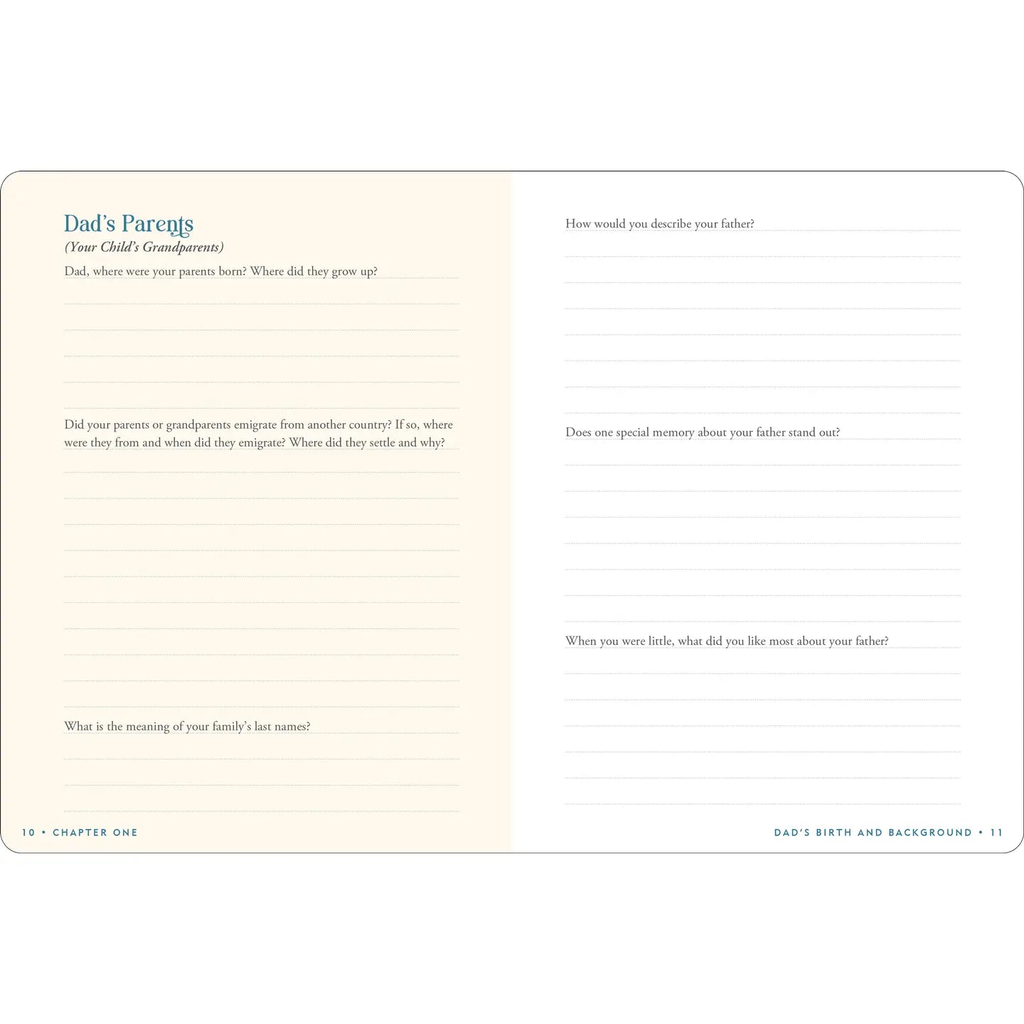 Dad's Story | Keepsake Memory Journal