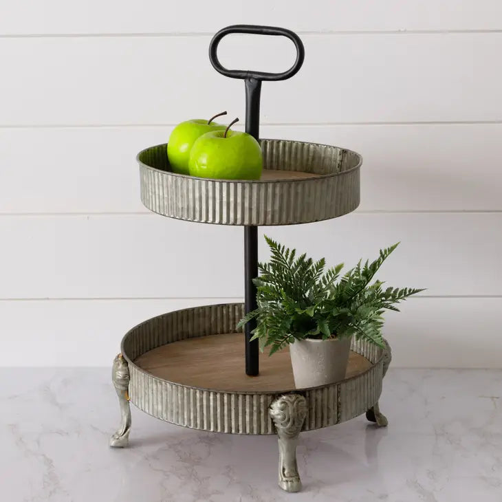 Two Tiered Pedestal | Metal
