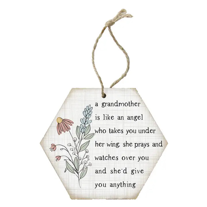 Grandmother Is Like An Angel | Wood Hanger