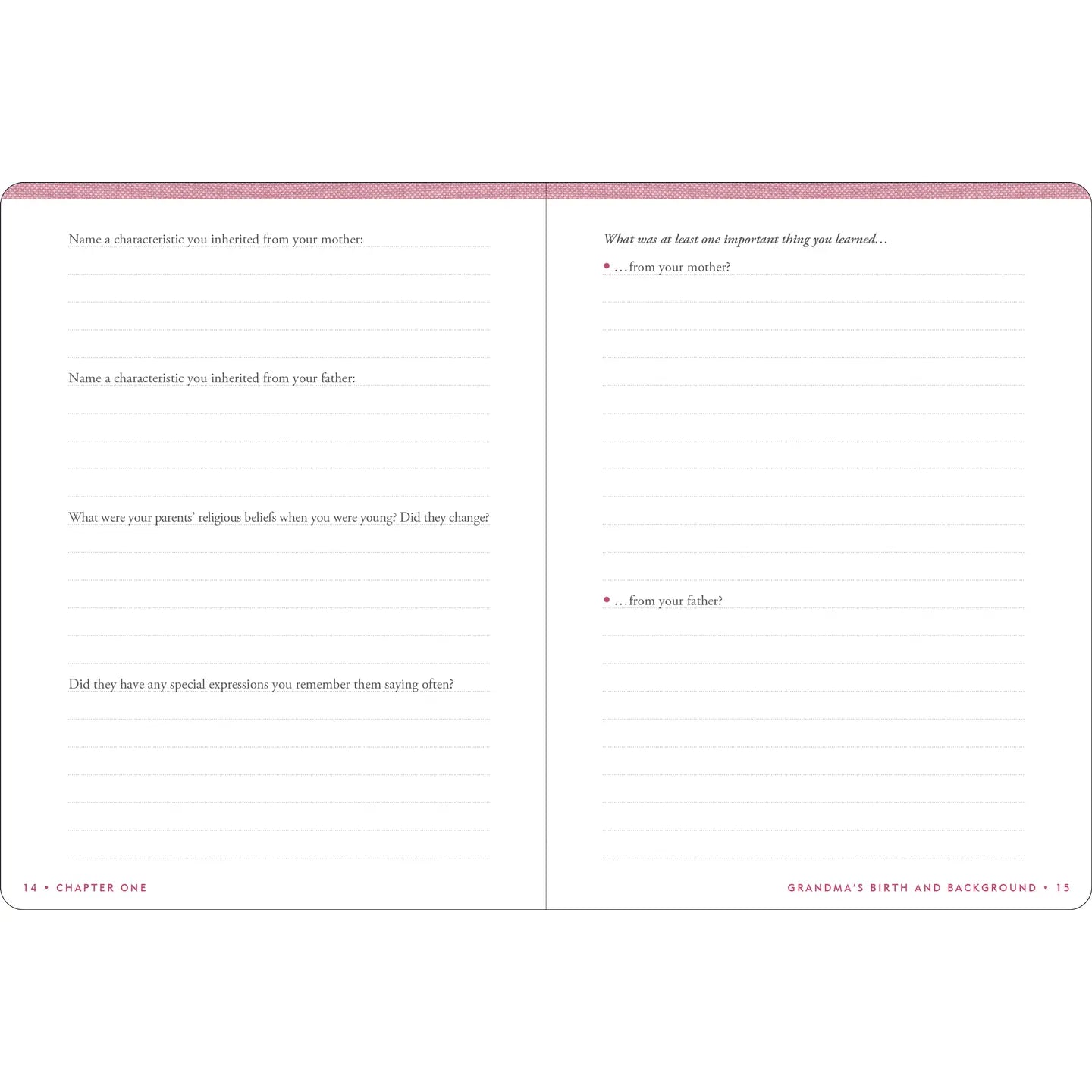 Grandma's Story | Keepsake Memory Journal