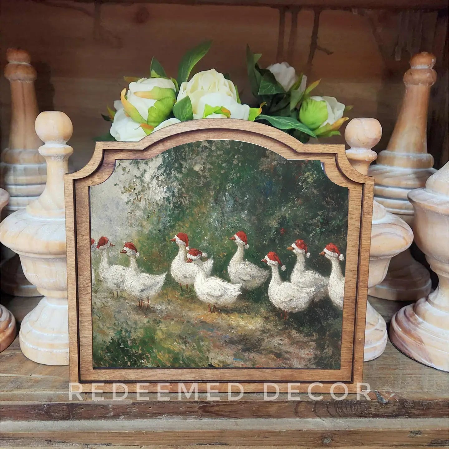 Provincial Christmas Geese | Framed Art