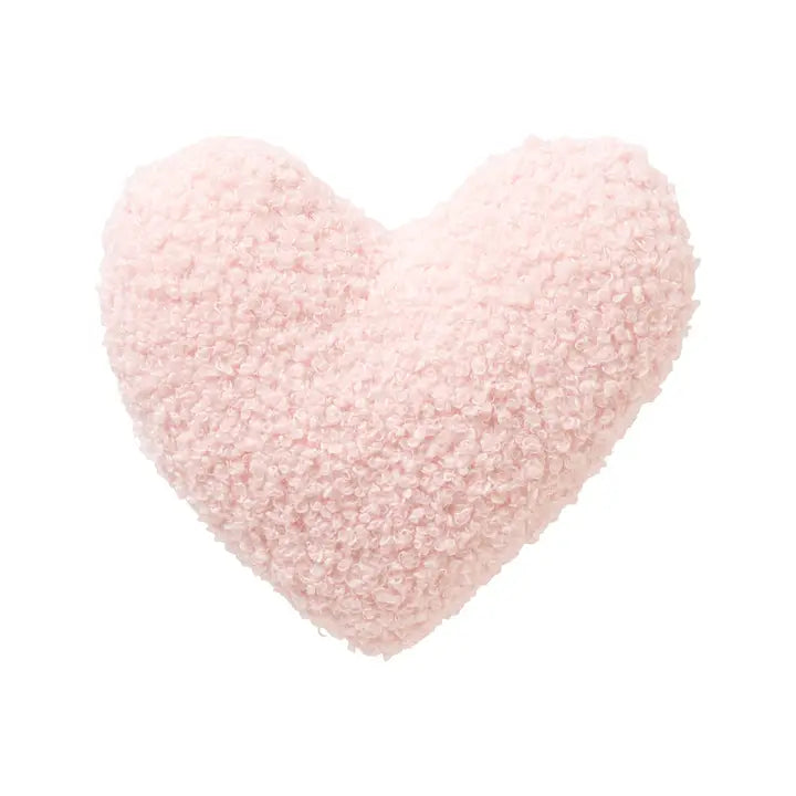 Sherpa Heart Mini Pillow | Blush
