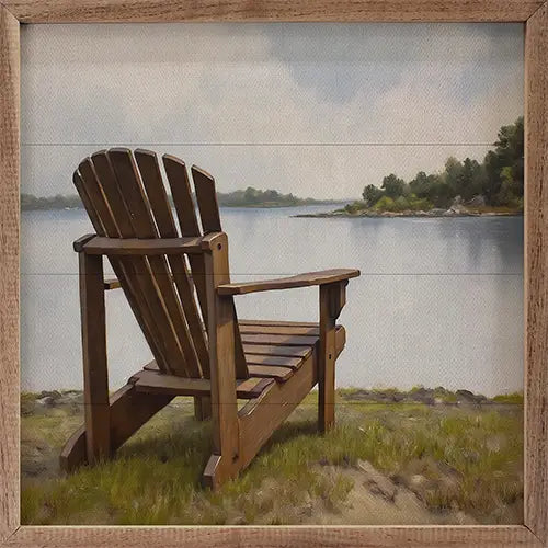 Adirondack Chair by the Lake | Wall Art