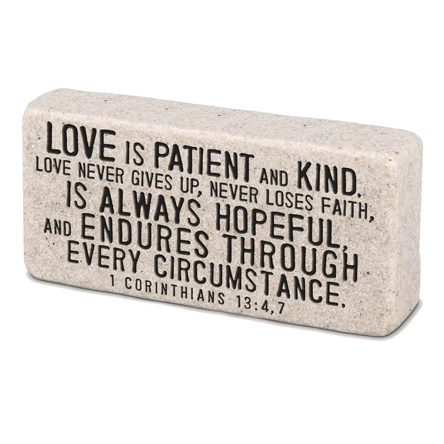 Love is Patient | Scripture Stone Block