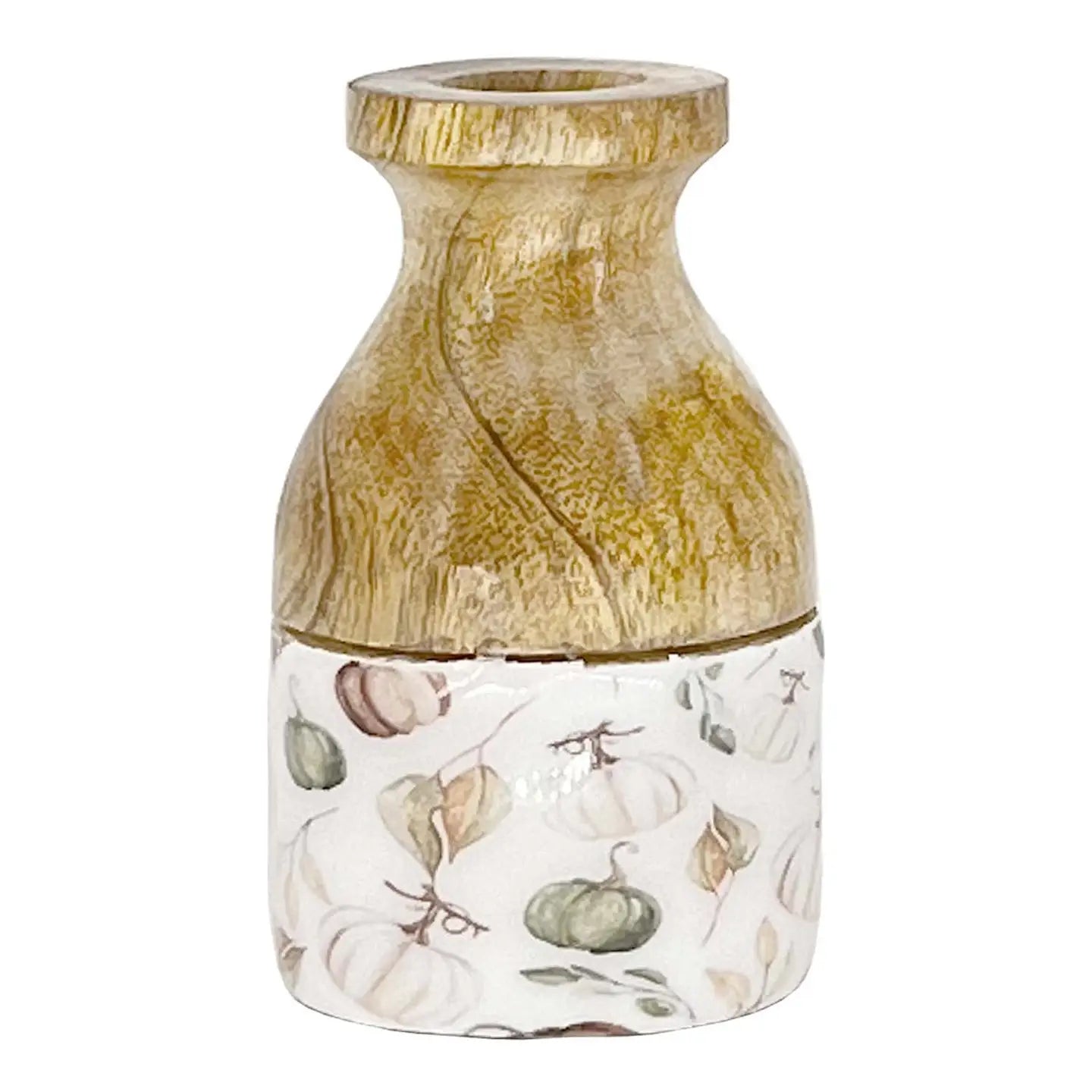 Pumpkin Cottage Mango Wood Vase