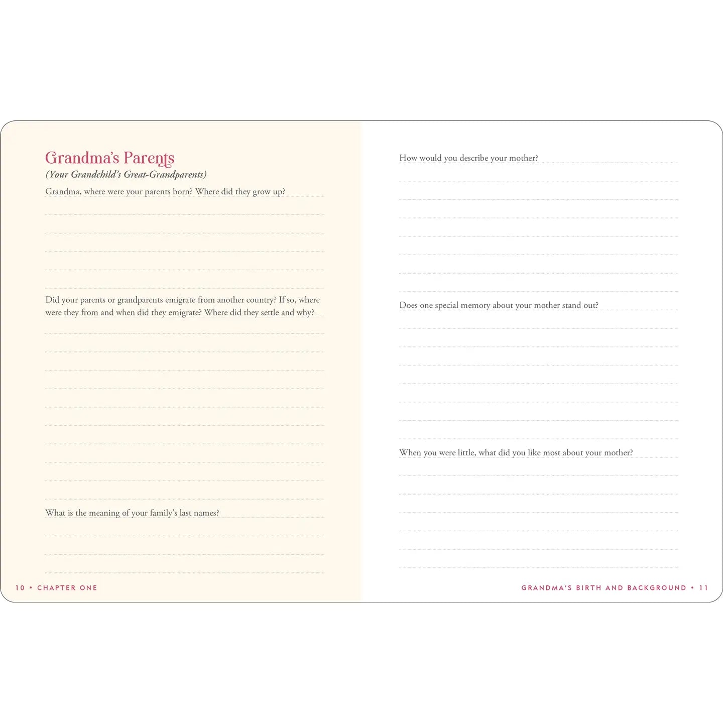 Grandma's Story | Keepsake Memory Journal