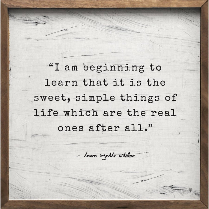 Sweet Simple Things | Laura Ingels Wilder | Wall Art