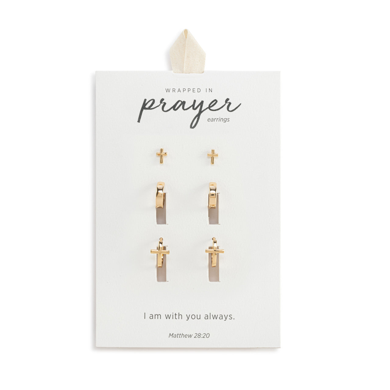 Cross Earrings | Gold or Silver | Wrapped in Prayer