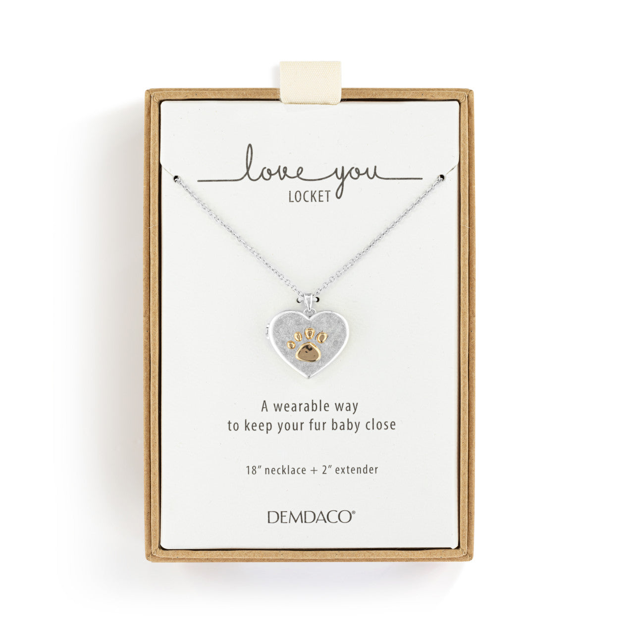 Pawprint Love You Locket | Necklace