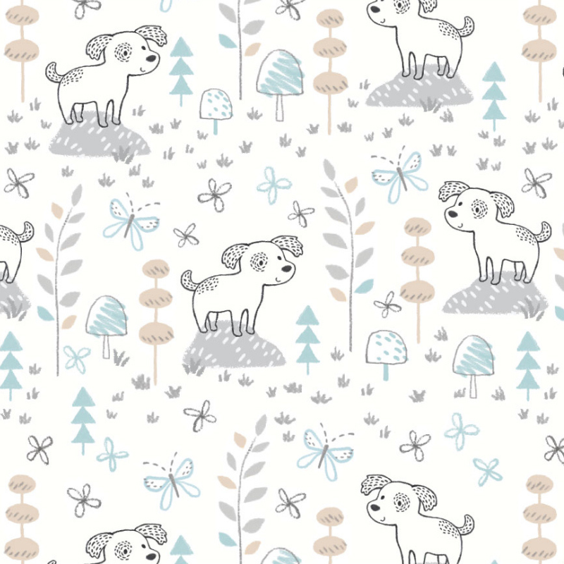 Sparky Puppy | Cotton Muslin Swaddle Blanket