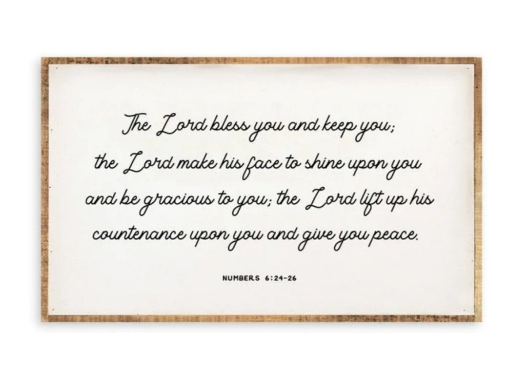 The Lord Bless You & Keep You | Cream | Framed Wall Art