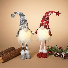 Snowflake Hat Standing Gnome | Lighted | 28"