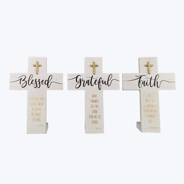 Sentiment Tabletop Cross | Wood