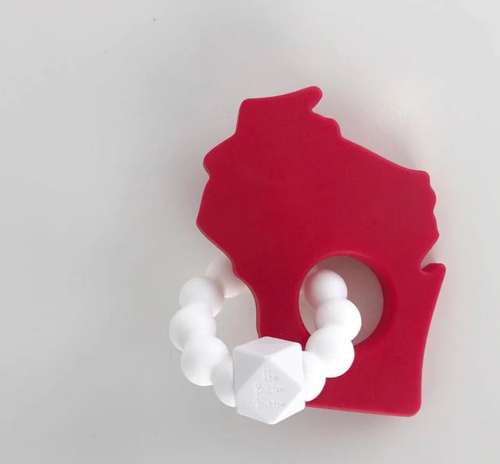 Wisconsin Teether | Green/Gold or Red/White