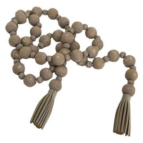Tassel Bead Strand | Greywashed | 48"