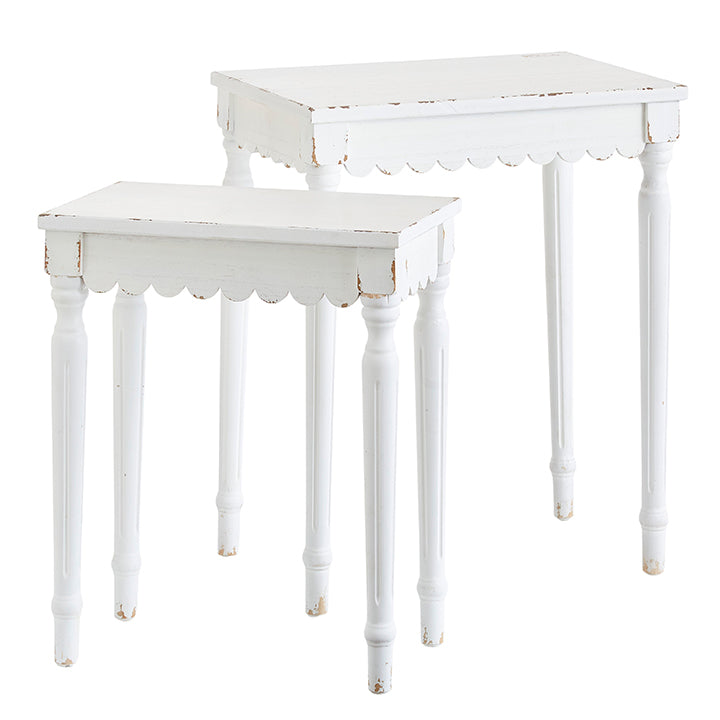 Scalloped Edge Accent Table
