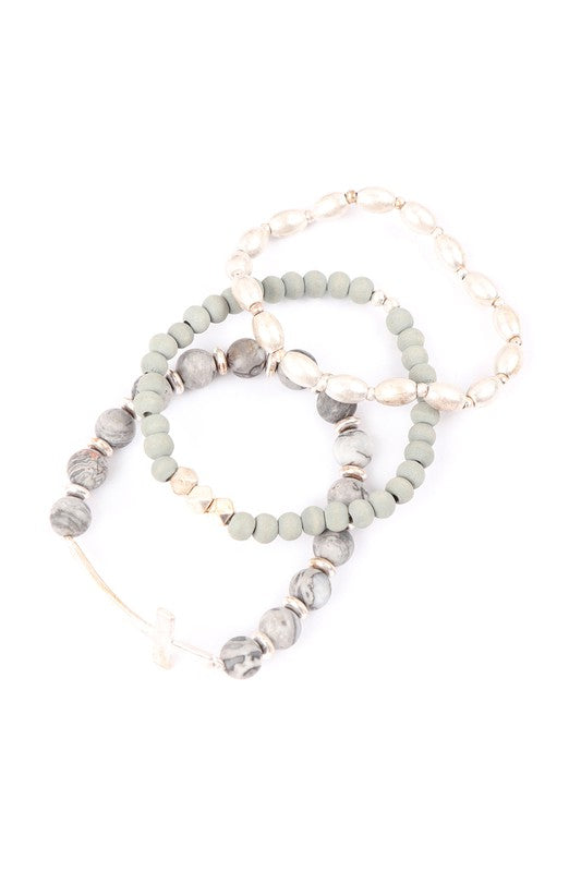 Beaded Cross Bracelet