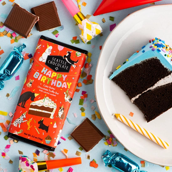 Happy Birthday Cake Batter Truffle Bar | Chocolate Bar