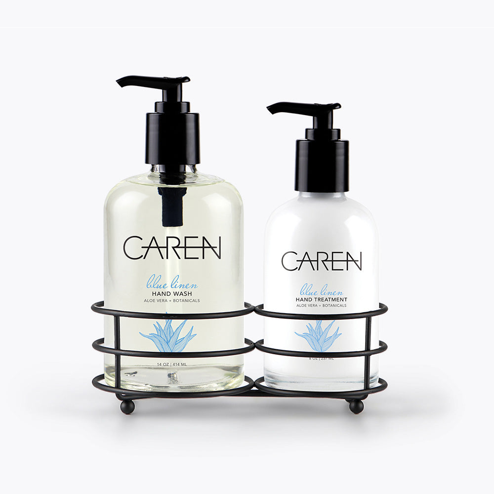 Blue Linen | Caren Hand Treatment