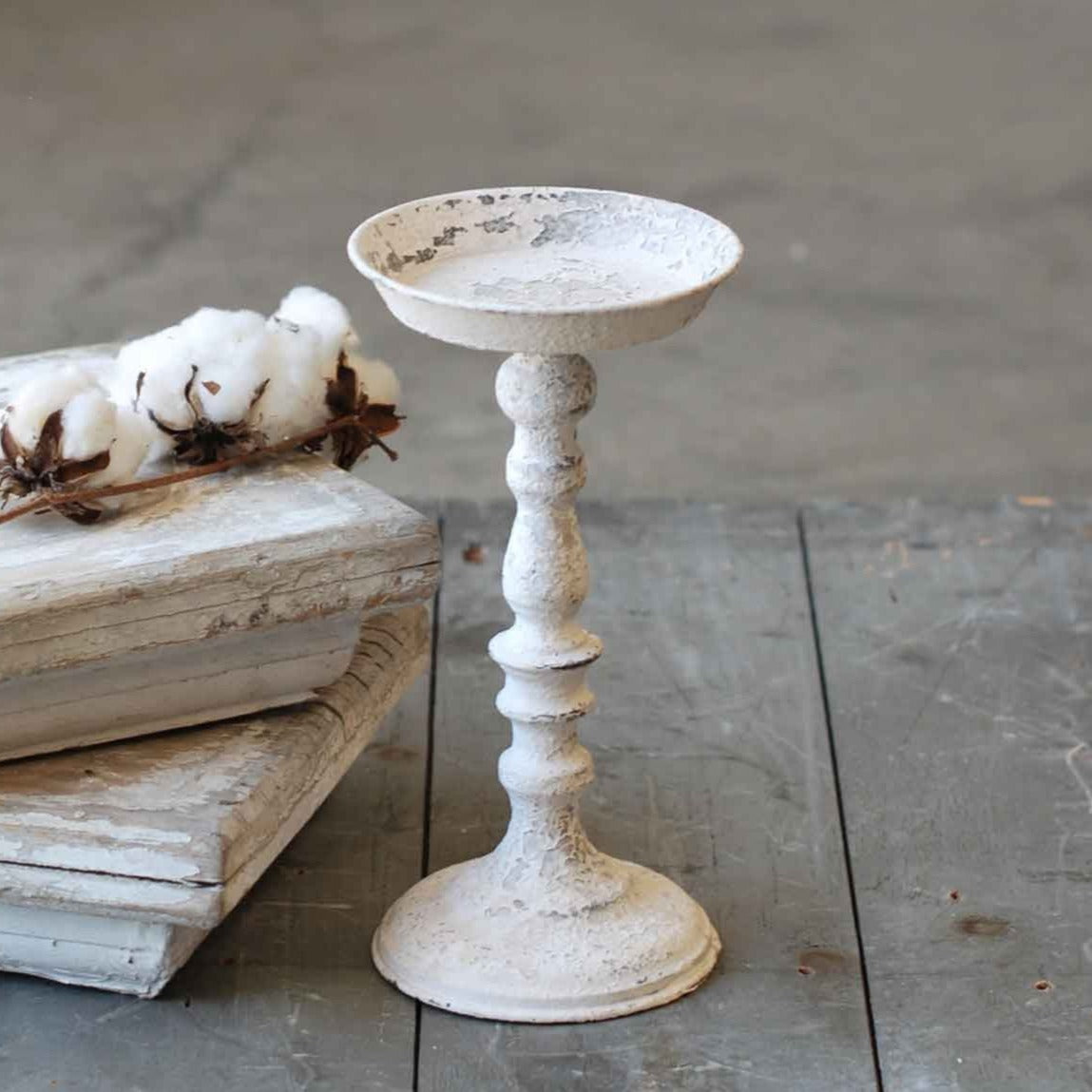 Candle Holder | Cream | 12"
