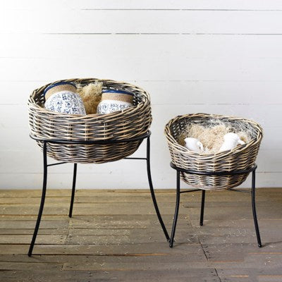Standing Wicker Baskets
