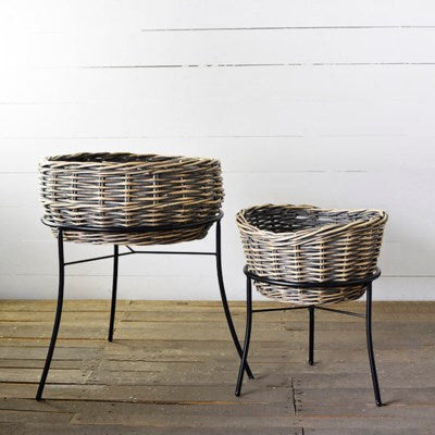 Standing Wicker Baskets