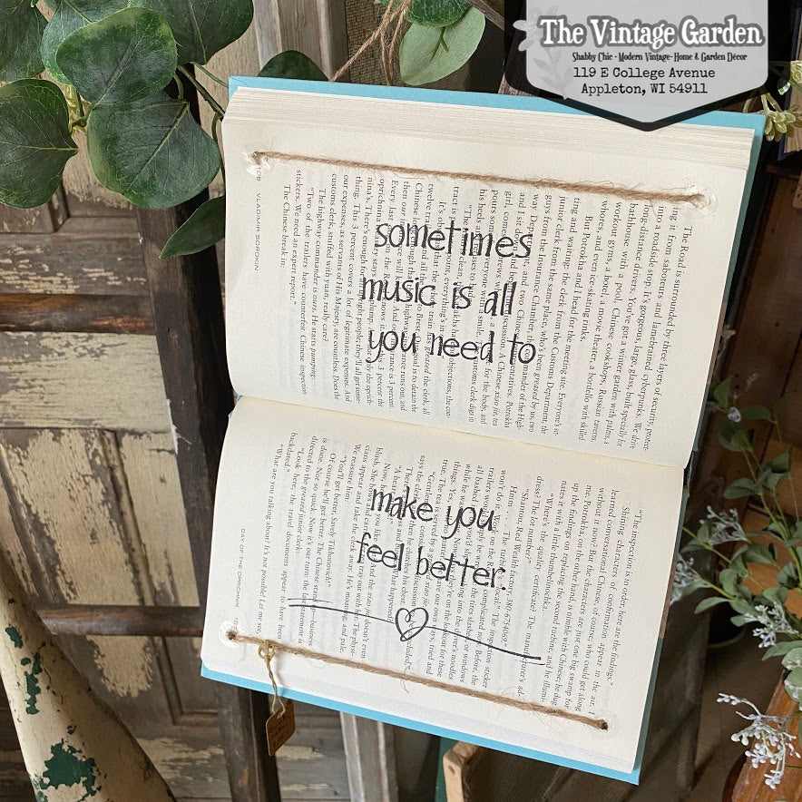 Music is All You Need | Handstamped Book