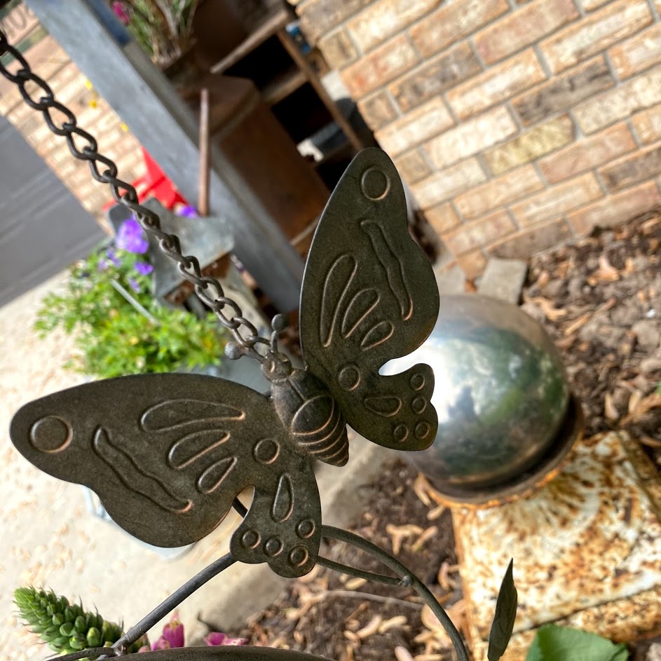 Butterfly Bell Yard Stake | Iron