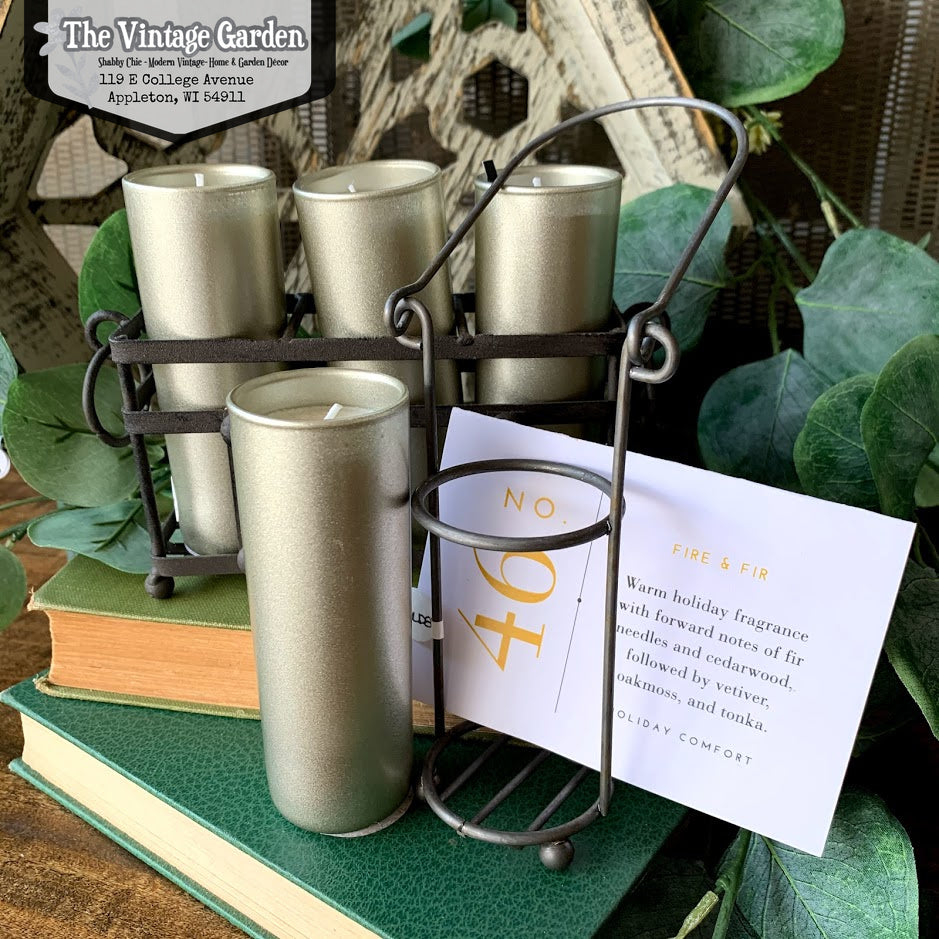 Single Metal Soy Votive Holder