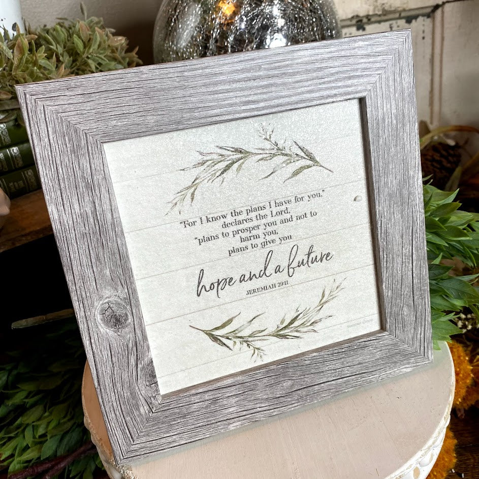 Hope & Future | Jeremiah 29:11 | Framed Art