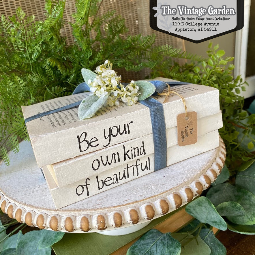 Your Own Kind of Beautiful | Handstamped Book Stack