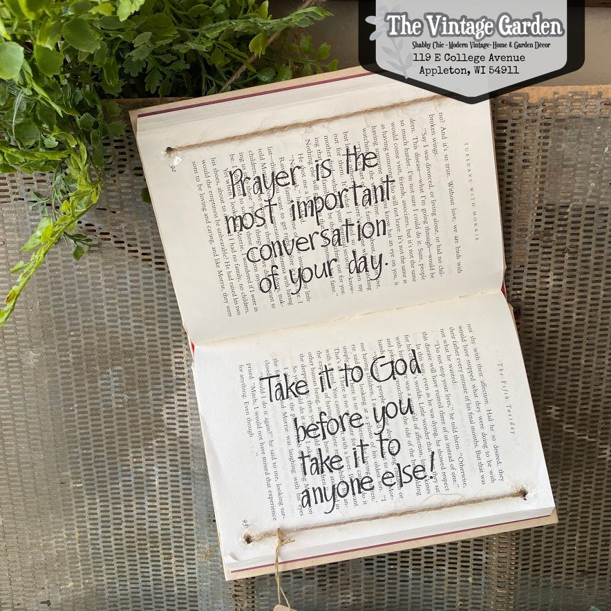 Take it to God | Handstamped Book