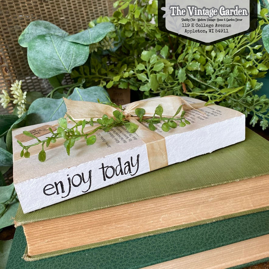 Enjoy Today | Handstamped Book