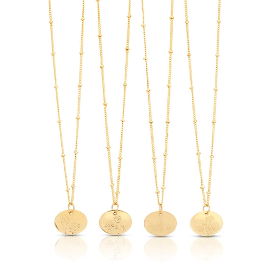 Birth Month Flower Necklace