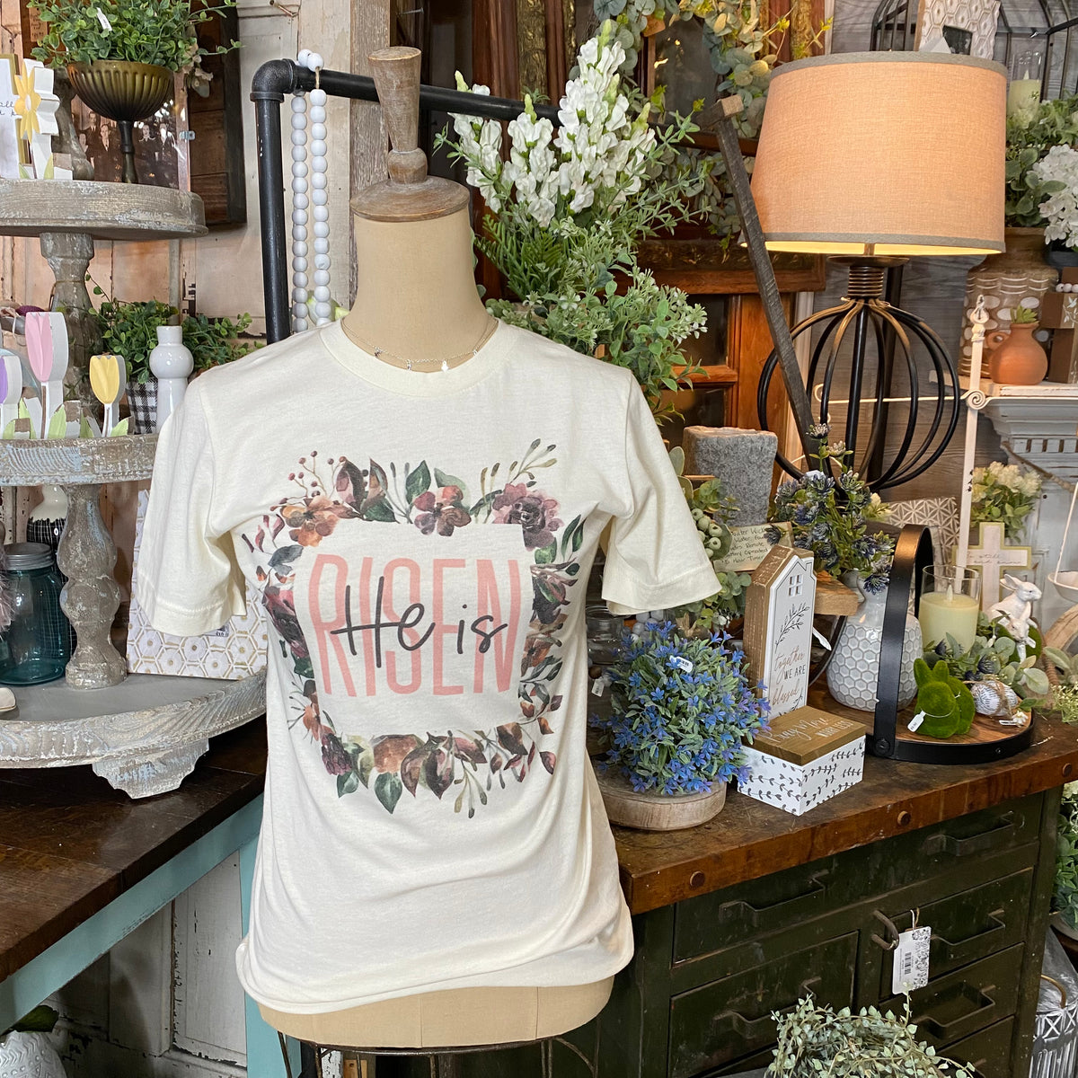 He Is Risen Floral | Graphic Tee